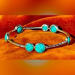 Gorgeous Turquoise & SS Bangle
